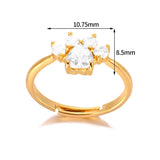 Paw Print Zircon Ring – Sterling Silver Pet Lover Jewelry, Size 7