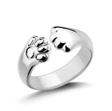 Bear Paw Open Ring - Adjustable Trendy Jewelry for Everyday Wear