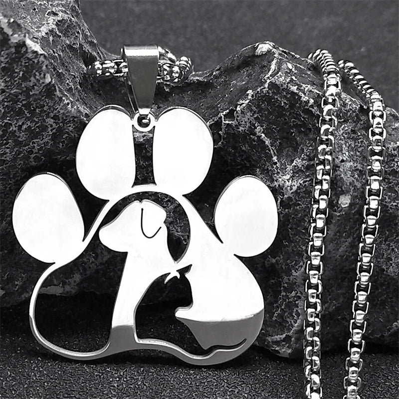 Pet Paw Pendant Necklace