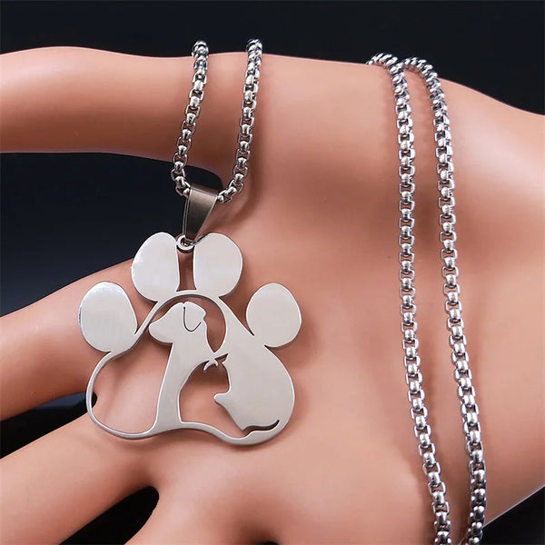 Pet Paw Pendant Necklace