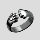 Bear Paw Open Ring - Adjustable Trendy Jewelry for Everyday Wear