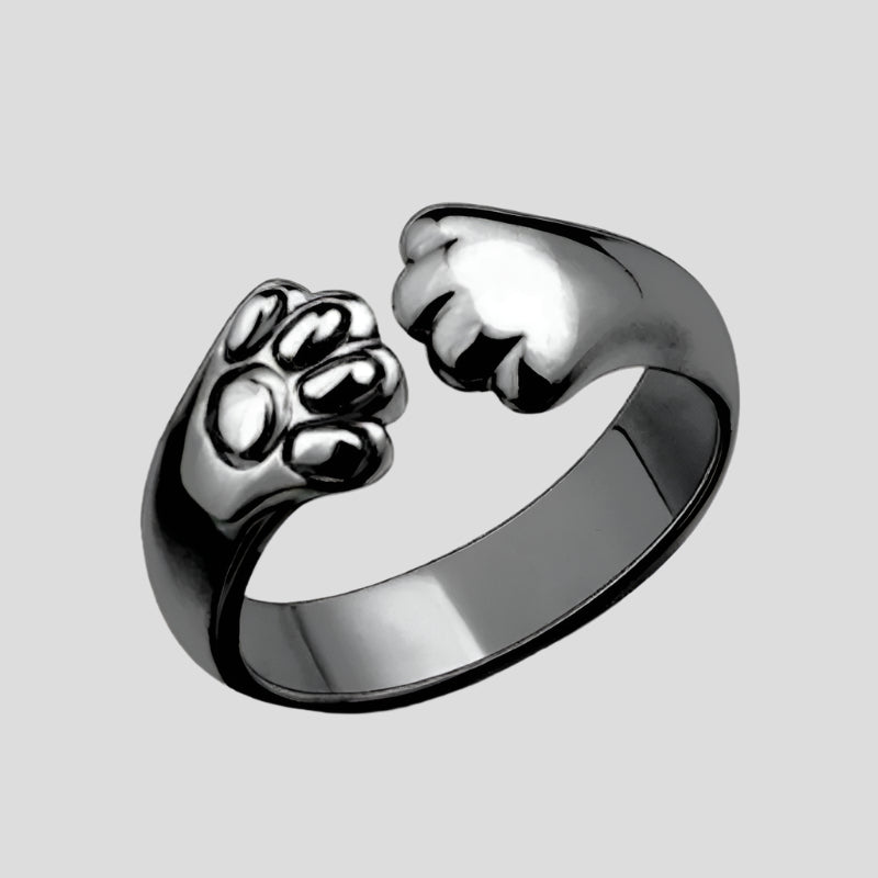 Bear Paw Open Ring - Adjustable Trendy Jewelry for Everyday Wear
