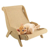 Orange and white cat lying on a multi-functional cat scratching chair