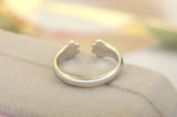 Bear Paw Open Ring - Adjustable Trendy Jewelry for Everyday Wear