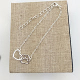 Adjustable Paw Charm Bracelet - Zinc Alloy Pet Lover Gift, Lobster Clasp