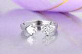 Bear Paw Open Ring - Adjustable Trendy Jewelry for Everyday Wear