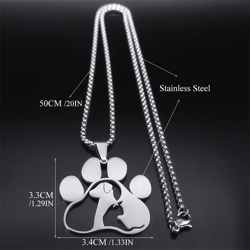 Pet Paw Pendant Necklace