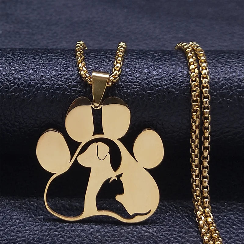 Pet Paw Pendant Necklace