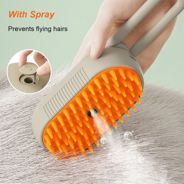 3 in 1 Pet Electric Cat Cleaning Massage Steam Spray Brush