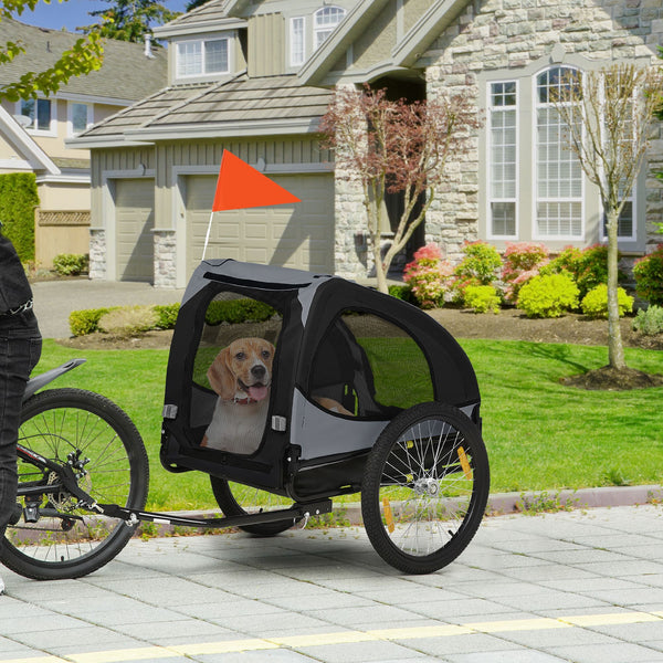 dog bicycle trailer with reflectors