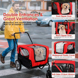 2-in-1 pet bike trailer and stroller
