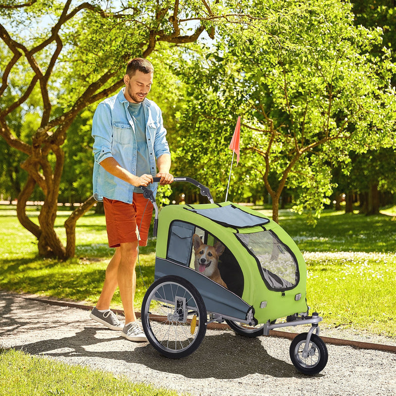 2-in-1 dog bike trailer