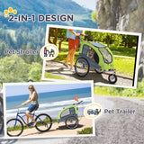 2-in-1 dog bike trailer
