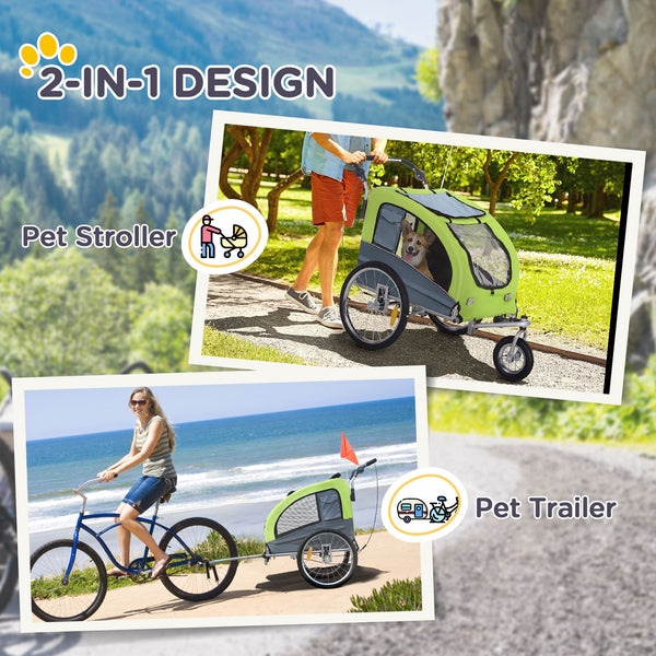 2-in-1 dog bike trailer
