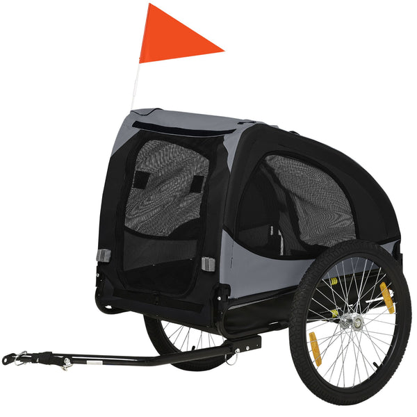 dog bicycle trailer with reflectors