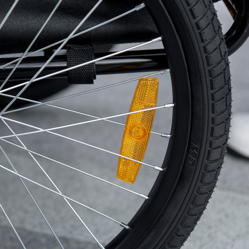 dog bicycle trailer with reflectors