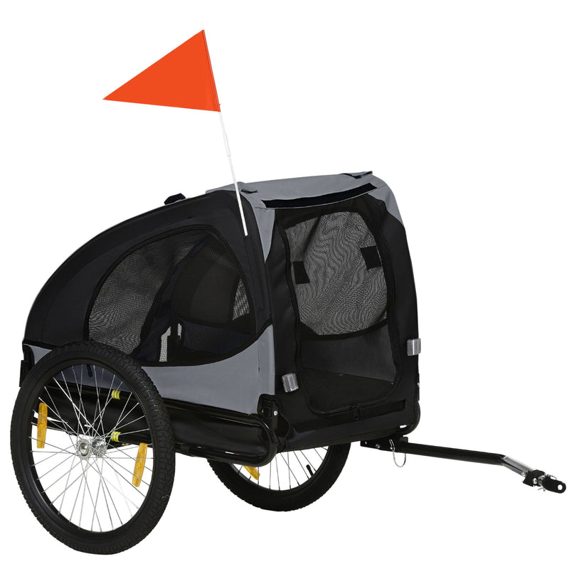 dog bicycle trailer with reflectors