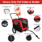 2-in-1 pet bike trailer and stroller